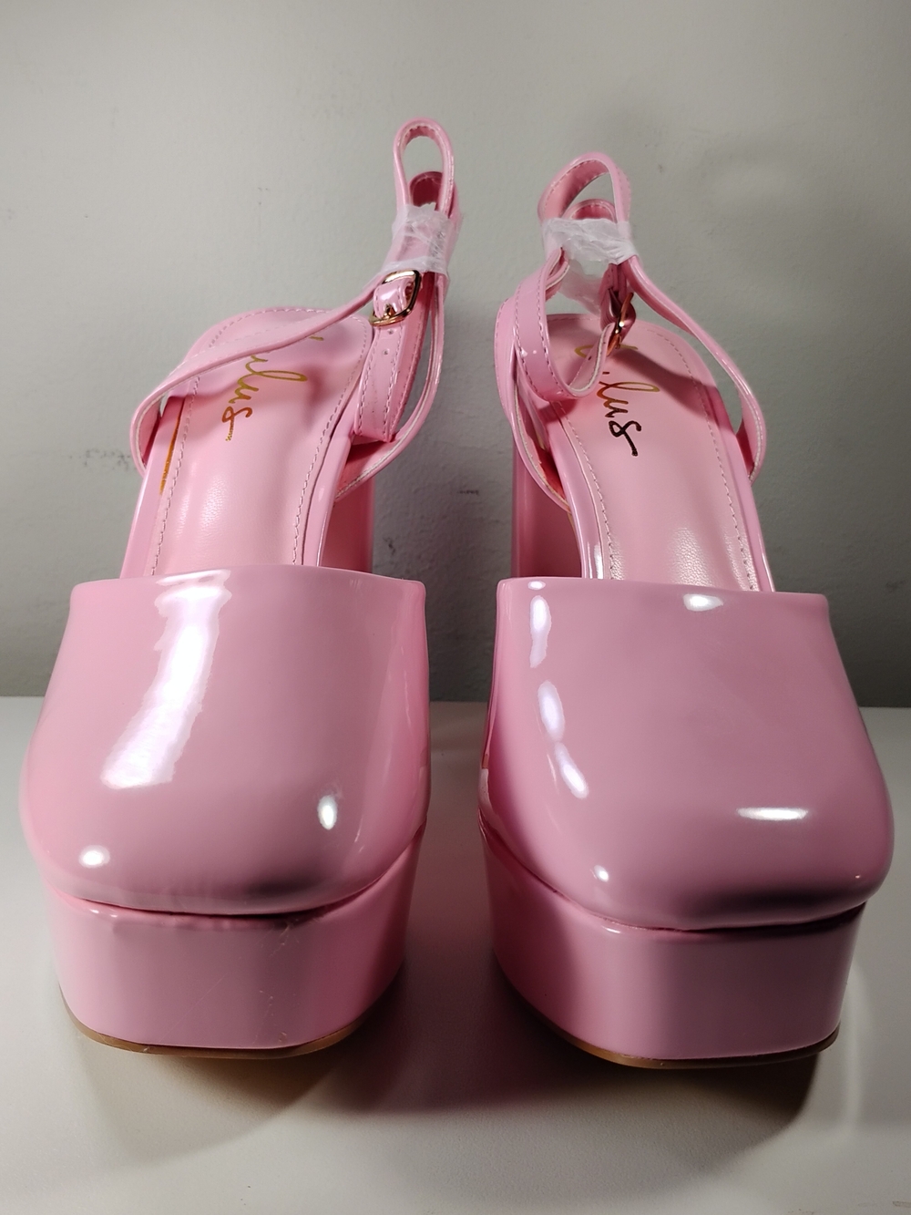 Lulus Women’s Pink Platform Block Heel Ankle Strap Pumps Size 8.5 New - Picture 8 of 12
